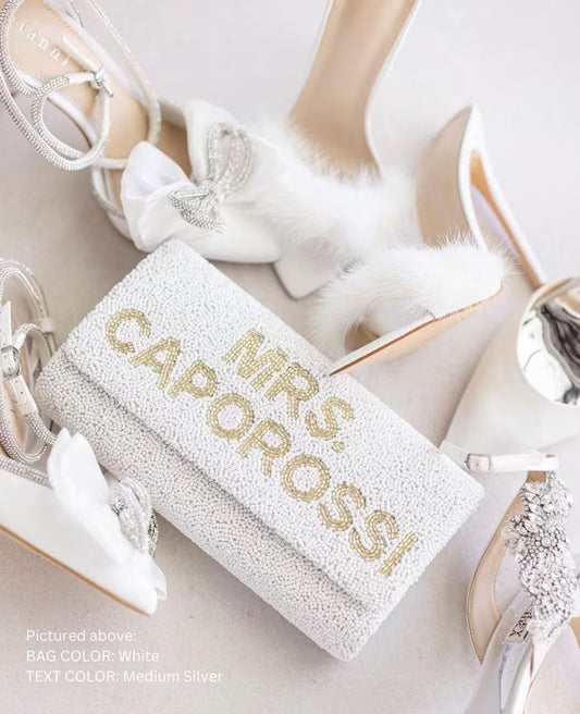 Bride Purse, Bride Clutch, Bridal Clutch, Personalized Bridal Clutch, Mrs Purse, Bridal Purse, Bride Bag, Bride Accessories, Mrs Clutch -FOG