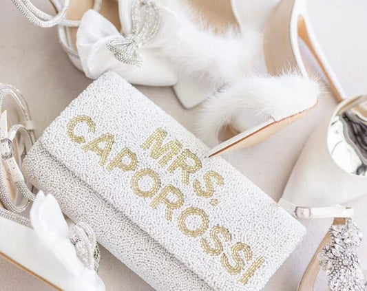 Bride Purse, Bride Clutch, Bridal Clutch, Personalized Bridal Clutch